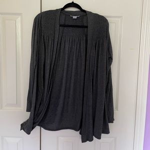 Gray light weight maternity cardigan